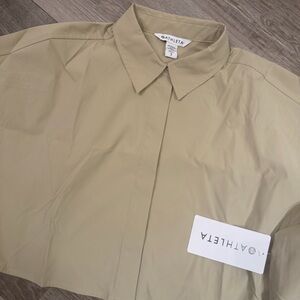 Athleta Khaki Collared Shirt